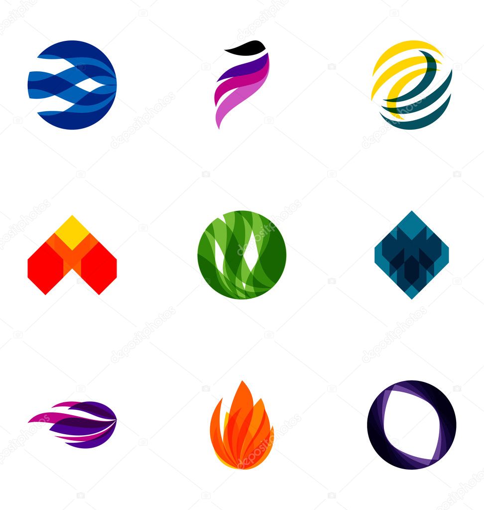 Logo design elements set