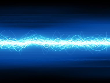 Abstract blue waveform clipart