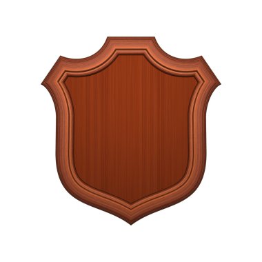 Wood shield clipart