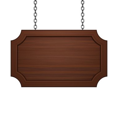 Wooden signboard clipart