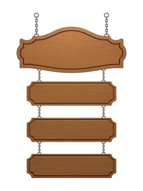 Wooden signboard clipart