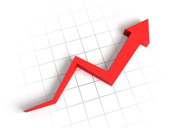 3d arrow graph — Stock Photo, Image
