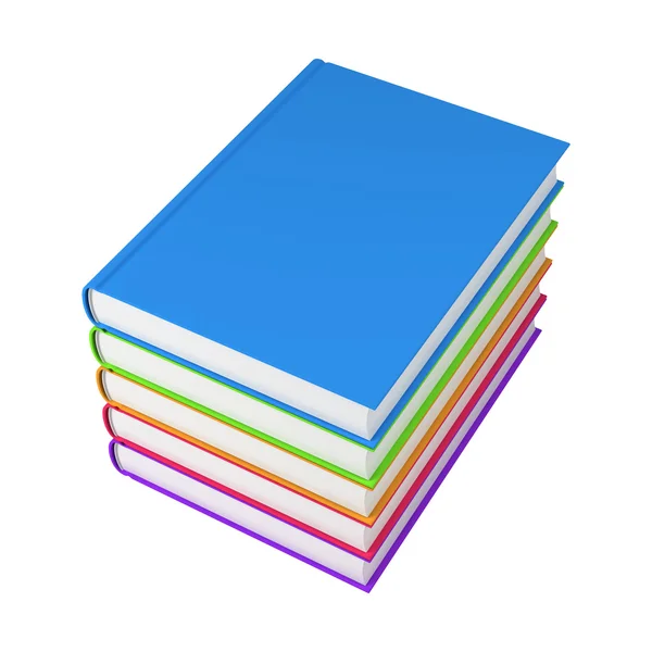 Пять цветных книг — стоковое фото