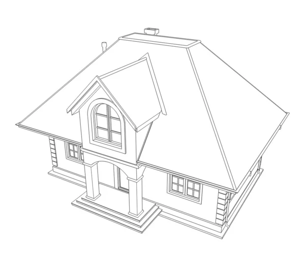 House technical draw — Stock Photo, Image