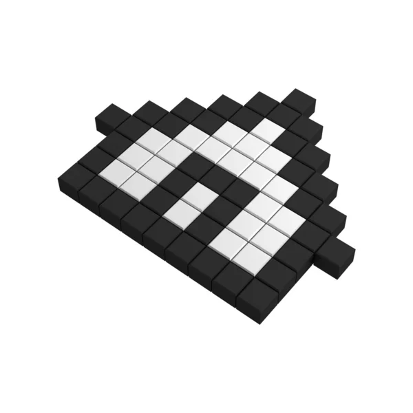 3d home pixel icon — Stock Photo, Image