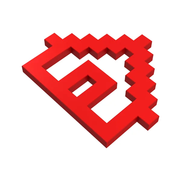3d home pixel icon — Stock Photo, Image