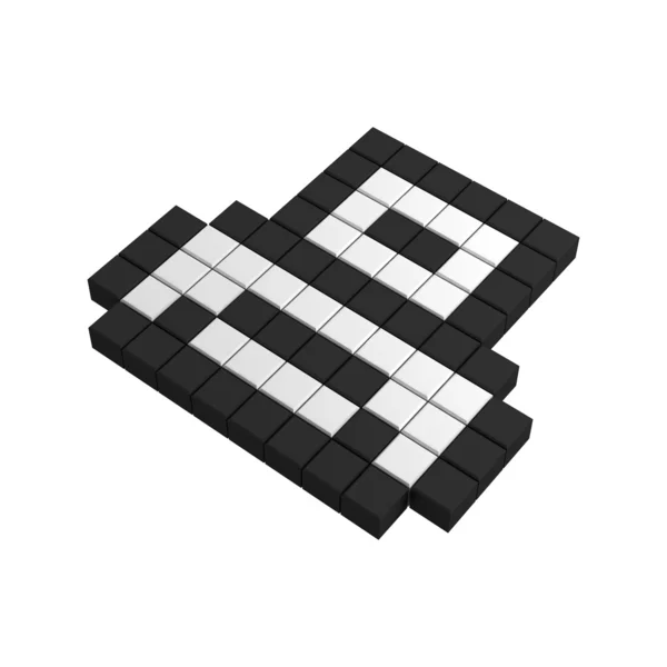 3D utskrift pixel ikon — Stockfoto