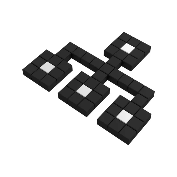 3D-s oldal megjelenítése pixel ikon — Stock Fotó