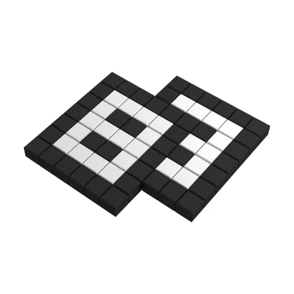 3D papieru pikseli ikony — Zdjęcie stockowe