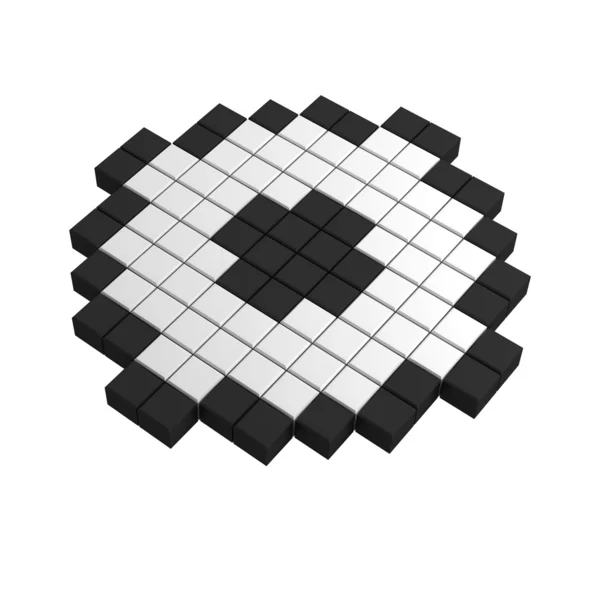 3d піктограма поля для позначки пікселів — стокове фото
