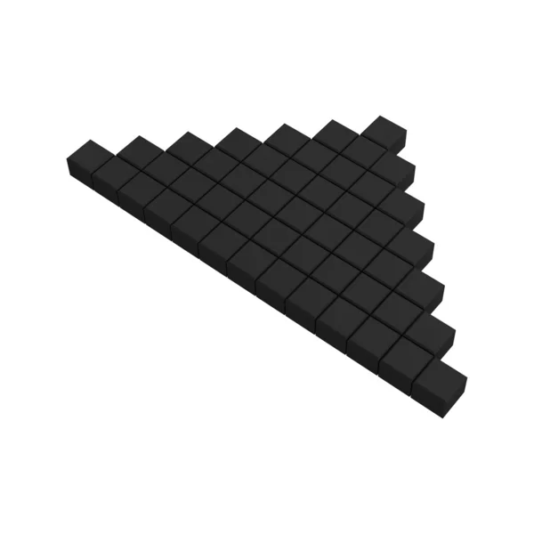 3d arrow pixel icon — Stock Photo, Image