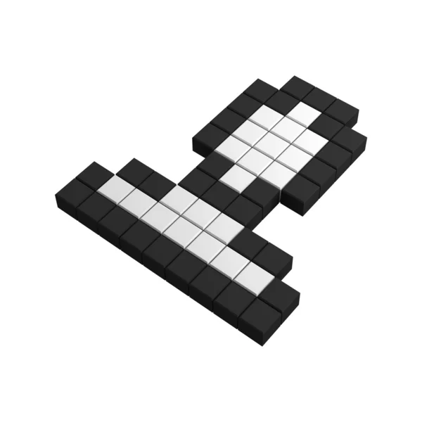3D man pixel ikon — Stockfoto