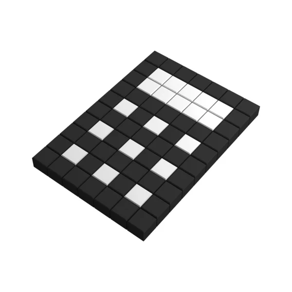 3d-значок пикселя калькулятора — стоковое фото