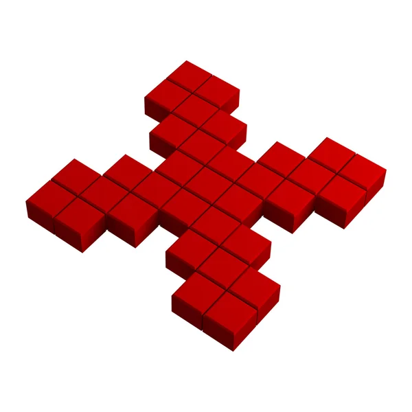 3D delete pixel simgesi — Stok fotoğraf
