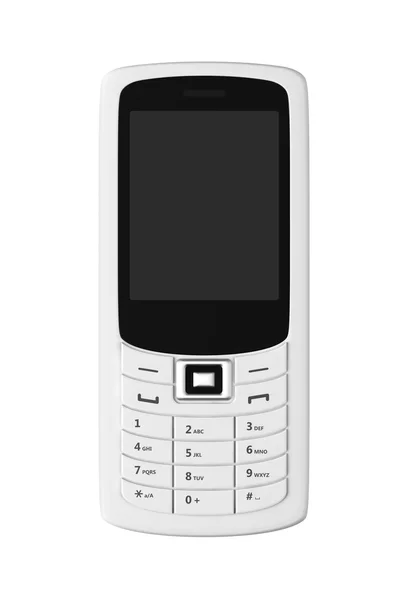 Белый мобильный телефон — стоковое фото