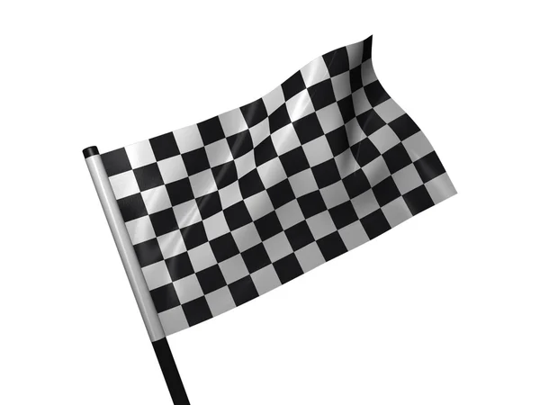 Autorennen als Zielflagge — Stockfoto