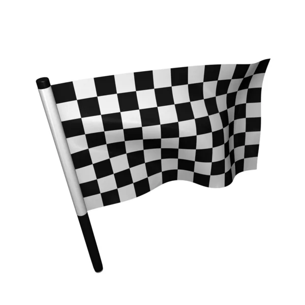 Autorennen als Zielflagge — Stockfoto