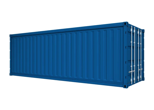 Modrý kontejner — Stock fotografie