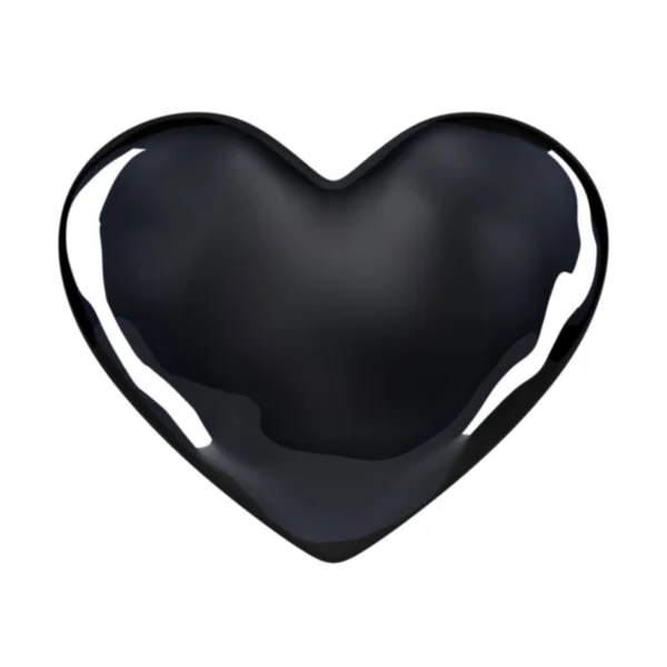 Corazón negro — Foto de Stock