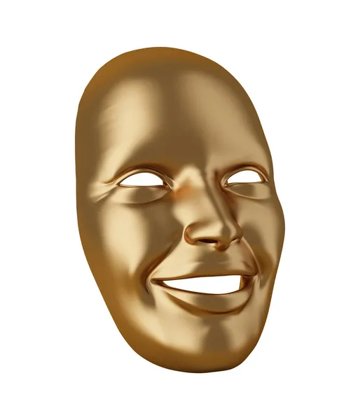 Gold mask isolated — Stock Photo, Image