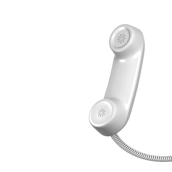 Telefon białe rurki — Zdjęcie stockowe