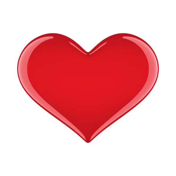 Röd blank hjärta — Stockfoto