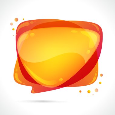 Abstract glossy glass speech bubble clipart