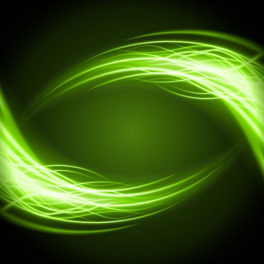 Abstract green burn flame fire clipart