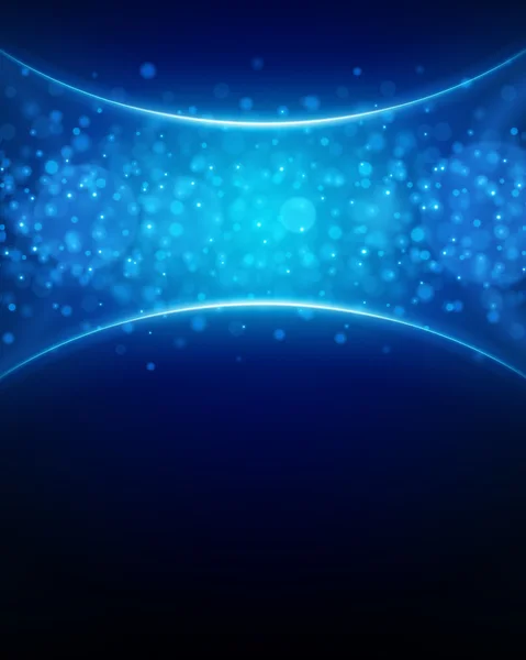 Πολύχρωμο ομαλή γραμμές φωςレンズ効果と青の滑らかな光のライン — ストックベクタ