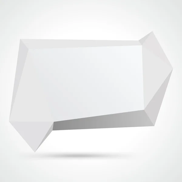 Abstrakte Origami-Sprechblase — Stockvektor