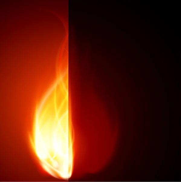 Quemadura abstracta pared de fuego de llama — Vector de stock