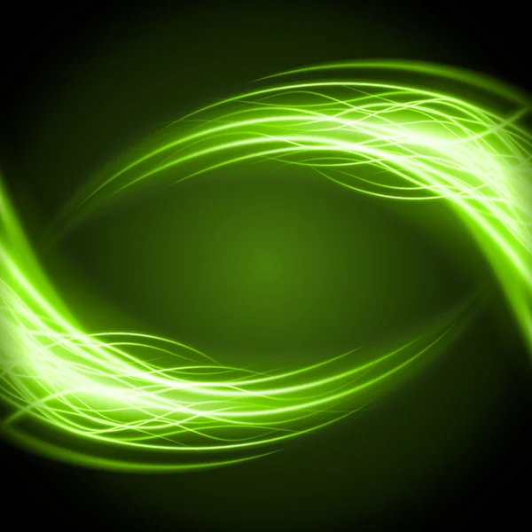Feu de flamme vert abstrait — Image vectorielle