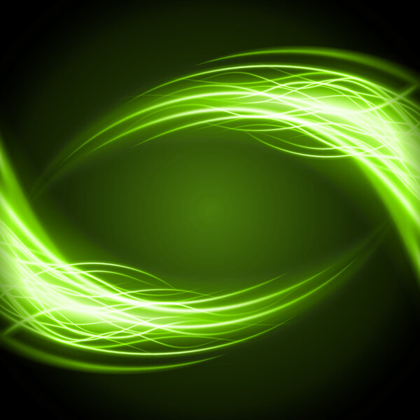 Abstract green burn flame fire