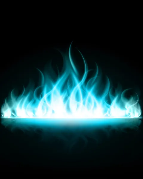 抽象蓝色烧伤火焰火 — 图库矢量图片