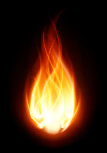 Feuerball-Flamme brennt — Stockvektor