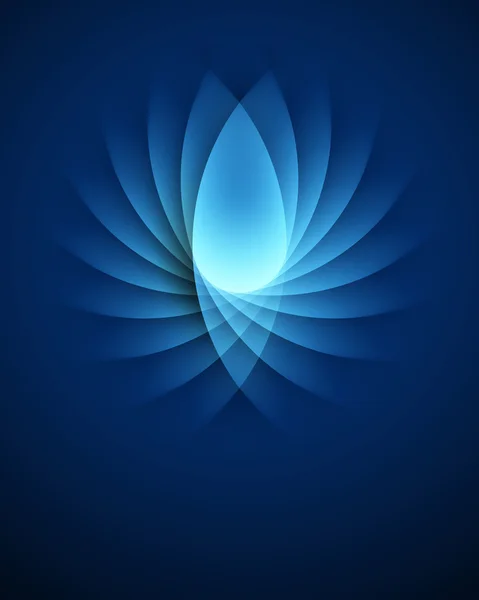 Lignes lumineuses lisses bleues — Image vectorielle