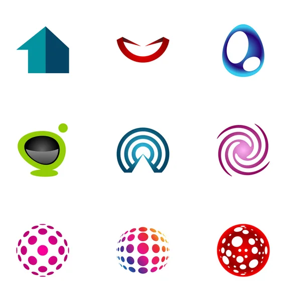 Logo tasarım öğeleri 56 ayarla — Stok Vektör