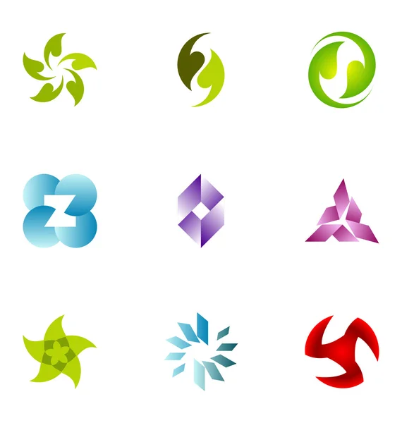 Logo tasarım öğeleri 55 ayarla — Stok Vektör