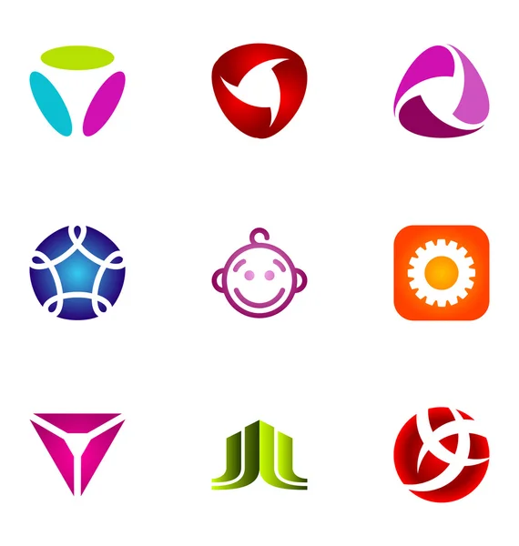 Logo tasarım öğeleri 52 ayarla — Stok Vektör