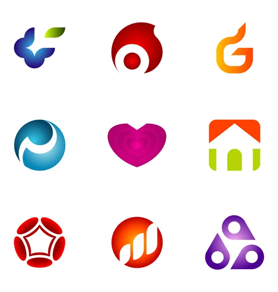 Logo tasarım öğeleri 49 ayarla — Stok Vektör