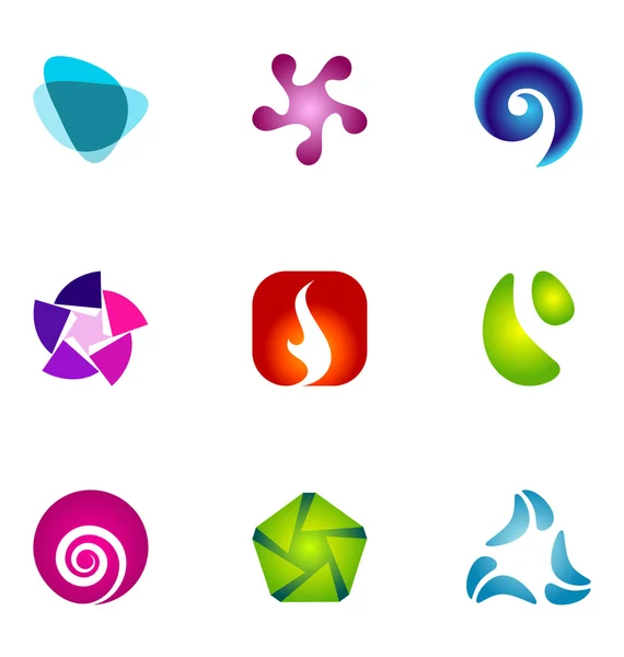 Logo tasarım öğeleri 46 ayarla — Stok Vektör