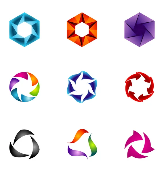 Conjunto de elementos de design de logotipo 45 — Vetor de Stock