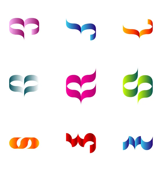 Set di elementi di design logo 40 — Vettoriale Stock