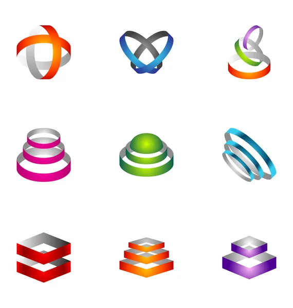 Set di elementi di design logo 39 — Vettoriale Stock