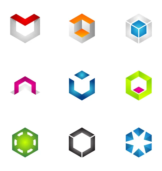 Ensemble d'éléments de conception de logo 34 — Image vectorielle