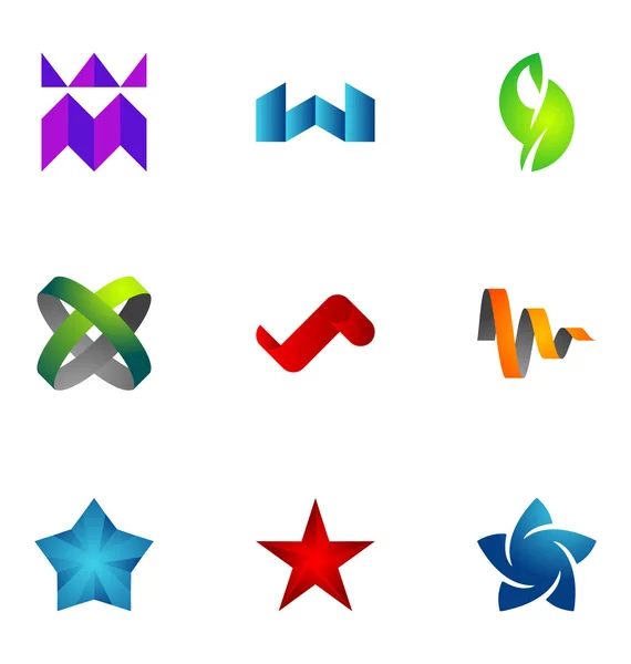 Set di elementi di design logo 32 — Vettoriale Stock
