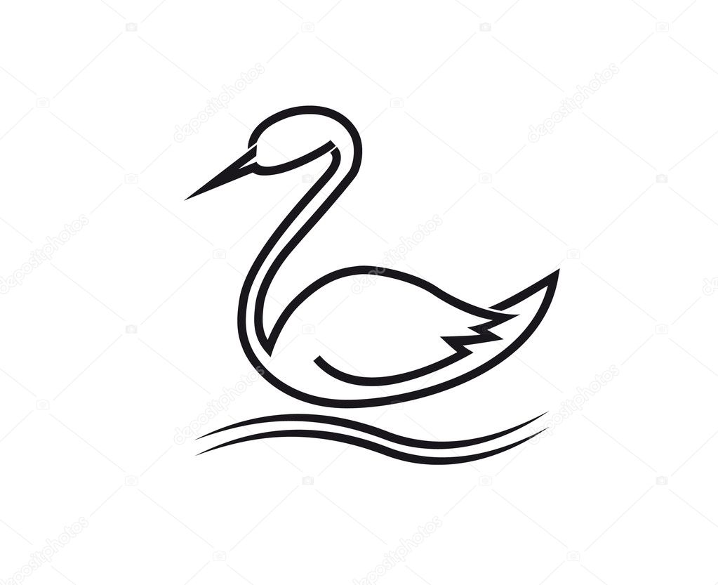 The stylized swan (stork)