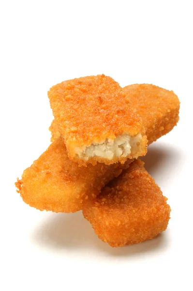 Dedos de pescado fritos dorados y crujientes — Foto de Stock