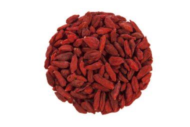 Red organic goji berries on isolated background clipart