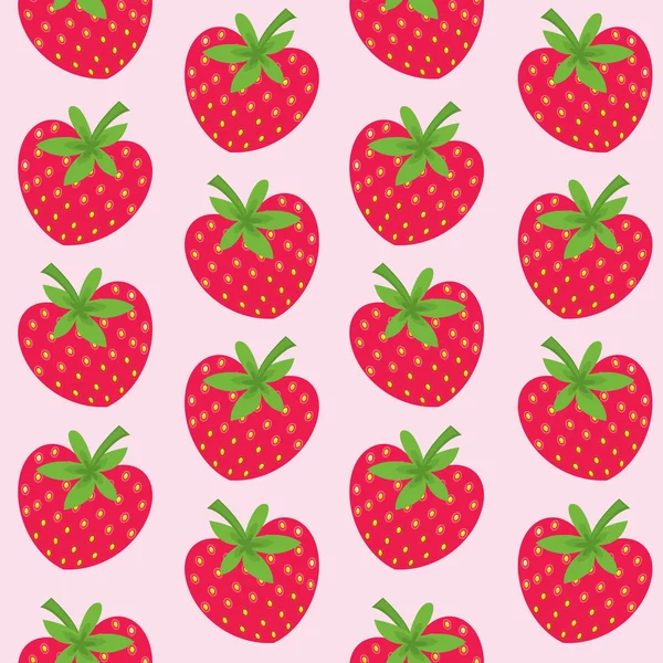 Χωρίς ραφή μοτίβο με φράουλες — Διανυσματικό Αρχείο